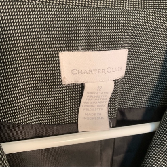 Charter Club Blazer 2 Button Charcoal Gray - Picture 8 of 8